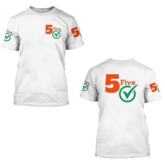 The Number 5 Five Cool 3D T Shirts