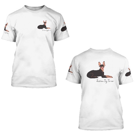 Russian Toy Terrier 3D T Shirts