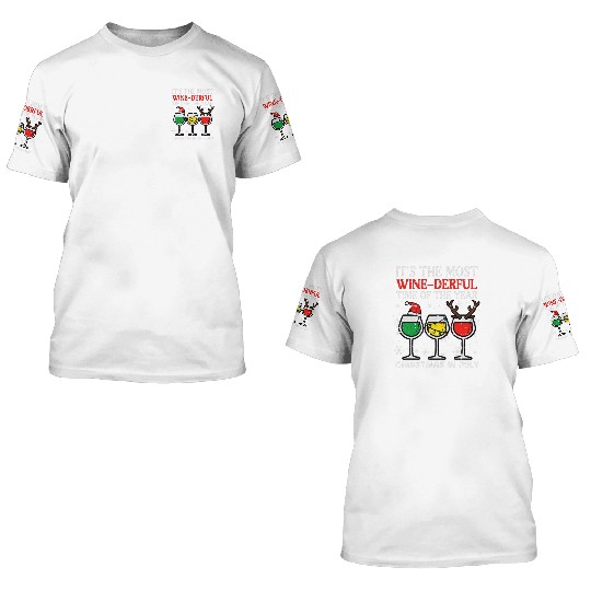 Christmas In July Winederful 3D T Shirts