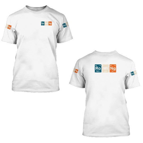 Rowing Periodic Table Elements 3D T Shirts
