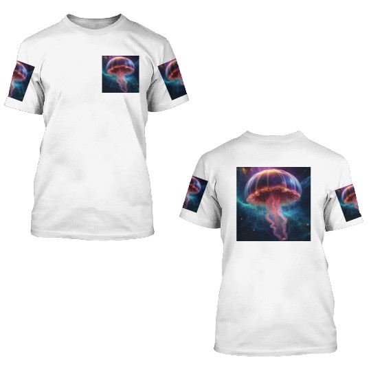 Cosmic Jellyfish Dance 3D T Shirts