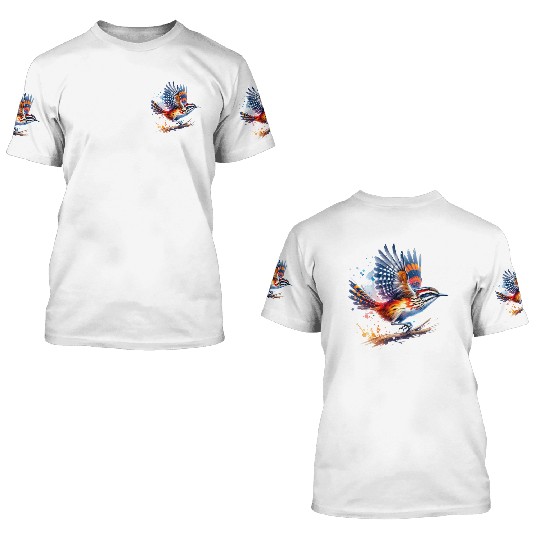 Australian Logrunner in Flight 3D T Shirts