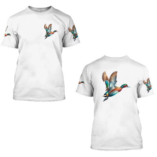 Chestnut Teal in Flight 3D T Shirts
