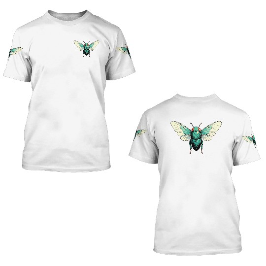 Cicada Insect Animal Lover Funny Design 3D T Shirts