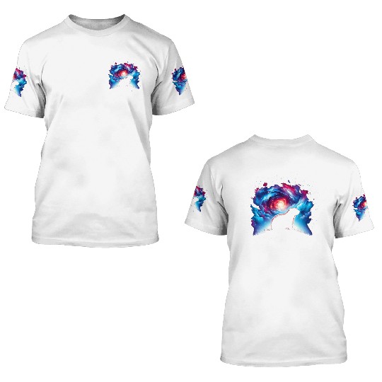Cool Prairie Galaxy Space Art 3D T Shirts