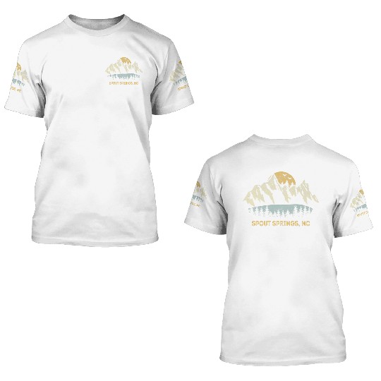 Spout Springs North Carolina Mountain 3D T Shirts