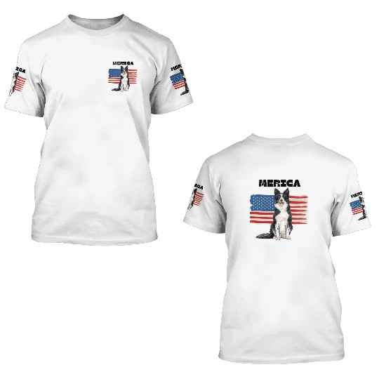 Patriotic dog 3D T Shirts