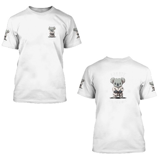 Karate Koala Japanese Martial Premium 3D T Shirts