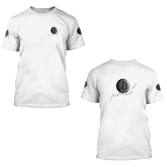 Bitcoin Chart To The Moon 3D T Shirts
