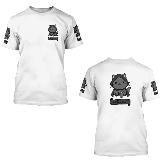 The Rogue Cat 3D T Shirts