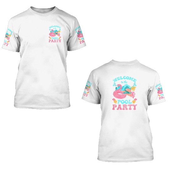 Pool Swimming Sun Alcohol 3D T Shirts