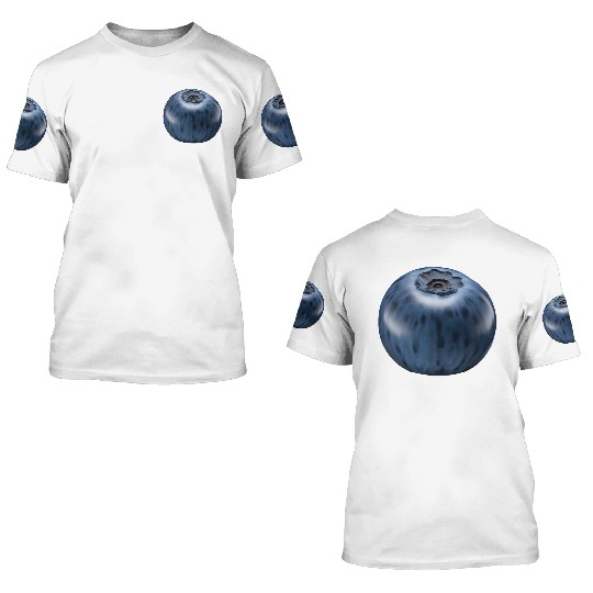 Blueberry Realistic 3D T Shirts