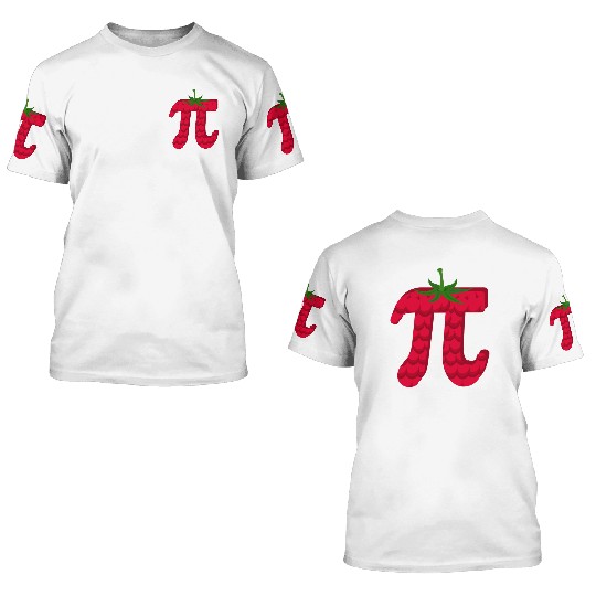Raspberry Funny Pi Day Pie Math Lover Student 3D T Shirts
