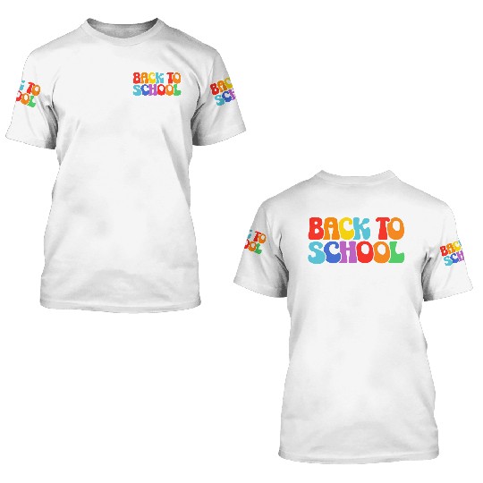 Back to school teacher 3D T Shirts