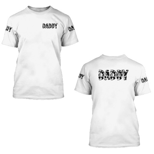Daddy Cow Pattern Print 3D T Shirts