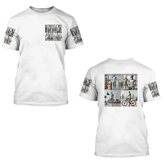 Robot Busy Being Human 3D T Shirts