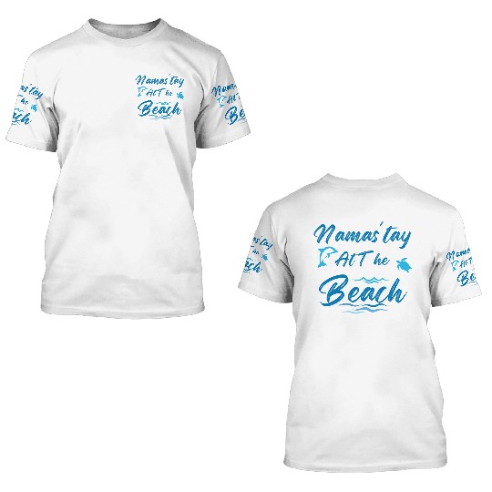 Summer, Beach, Yoga 3D T Shirts
