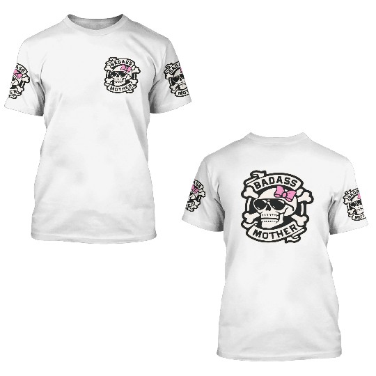Badass Mother Skull LIKE US ON FACEBOOK # 3D T Shirts