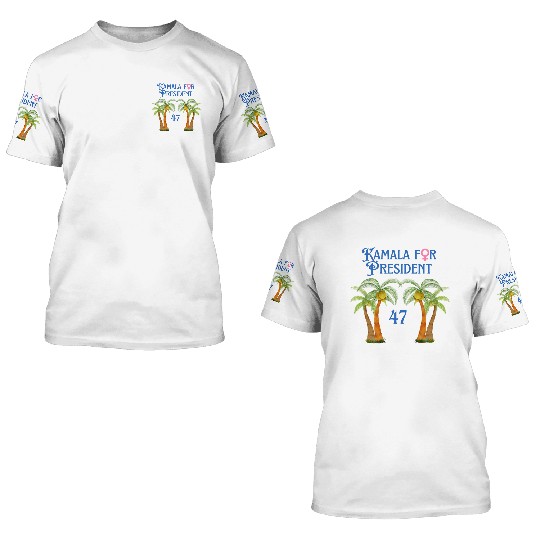 Kamala for President Coconut Tree Kamala Harris 3D T Shirts