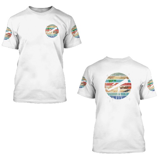 Planets Of Solar System Telescope Astronomy 3D T Shirts