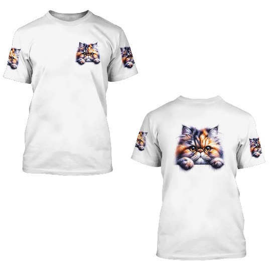 Persian cat 3D T Shirts