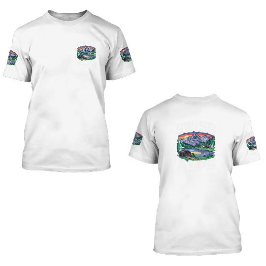 Swiss Alps Switzerland. 3D T Shirts
