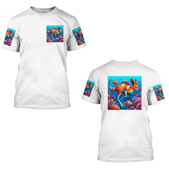 The kangaroo-clown fish 3D T Shirts