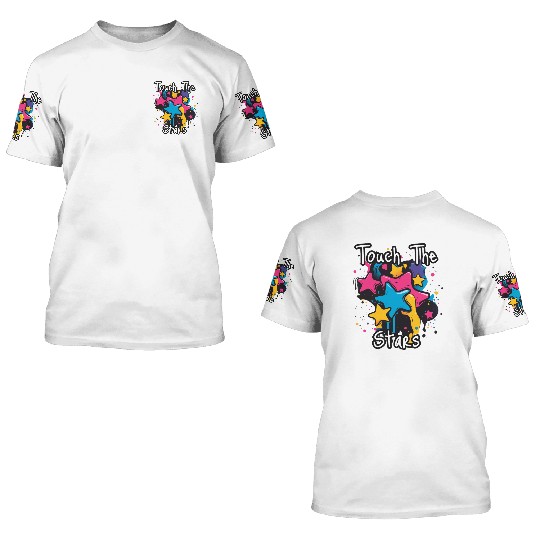 Touch The Stars Splatter 3D T Shirts