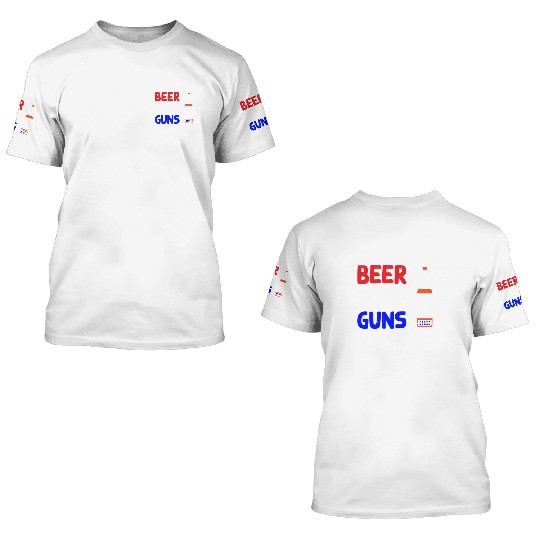 Beer Golf Guns 3D T Shirts