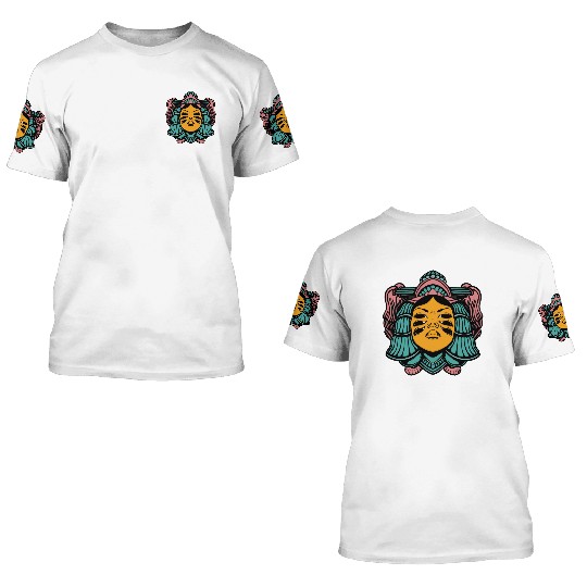 cultural face artwork 3D T Shirts