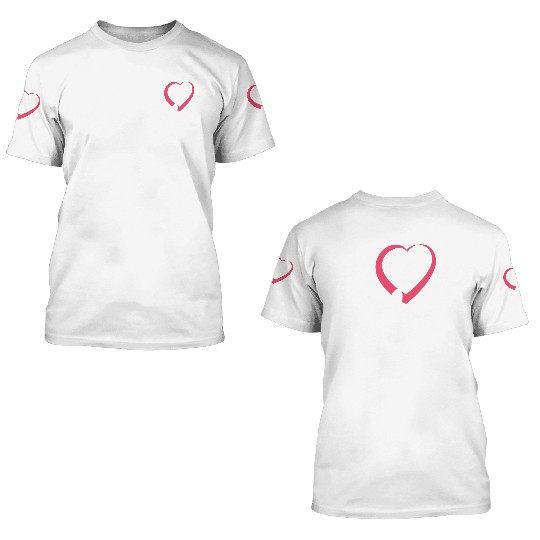 School Counselor Heart I (Heart) 3D T Shirts
