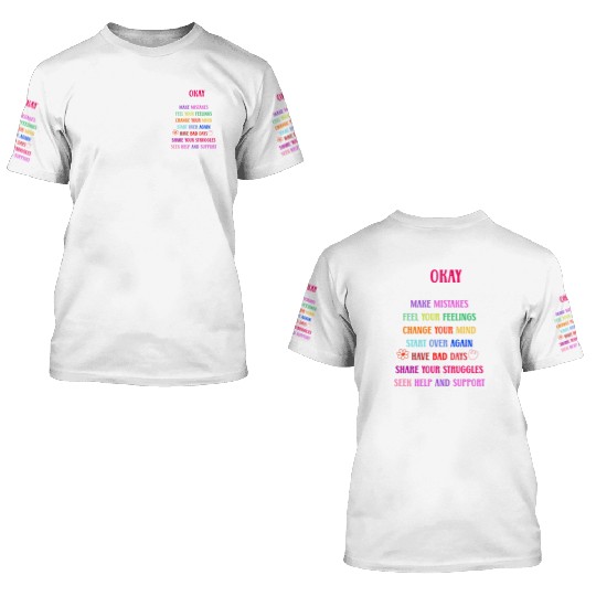 School Counselor It Is Okay To 3D T Shirts