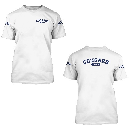 Cougars Tennis Design 2 3D T Shirts