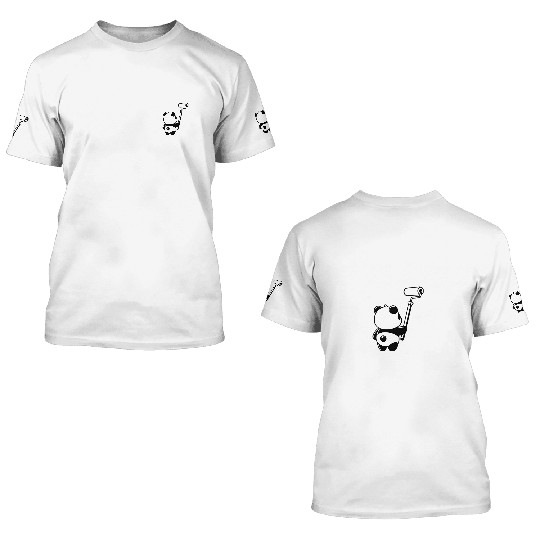 Panda Painting 3D T Shirts