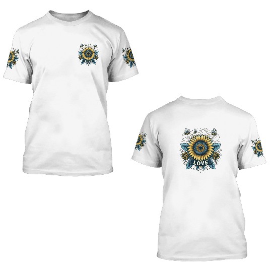 Sunflower Love 3D T Shirts