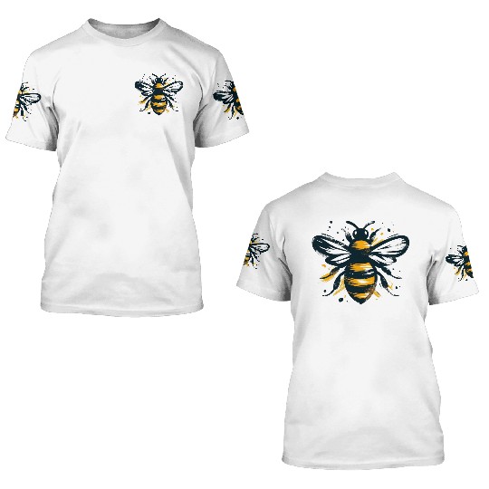 Honey Bee Insect Art 1 3D T Shirts