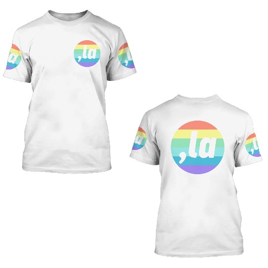 Kamala Harris Comma La Rainbow Election 2024 3D T Shirts