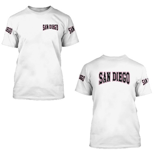 California San Diego 3D T Shirts