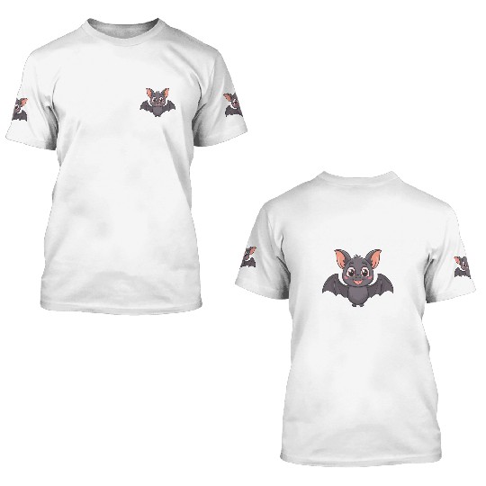 Bat-tastic Adventures Cute Design 3D T Shirts