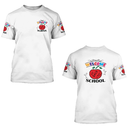 welcome back to school 3D T Shirts