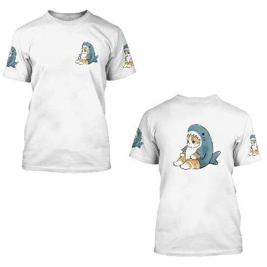 sand cat love pet cat shark 3D T Shirts