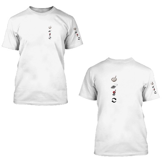 Eat sleep anime repeat manga 3D T Shirts