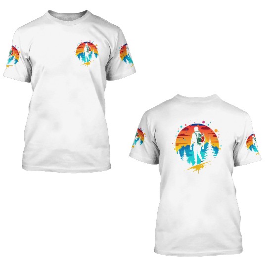 Hiking Solo Summit 3D T Shirts