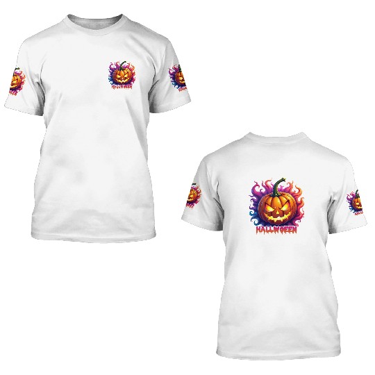 Halloween Jack O Lantern V 05 3D T Shirts