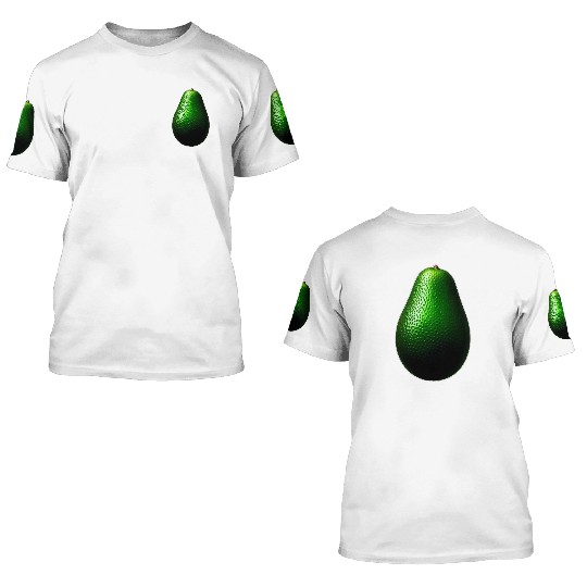 Avocado food art vegan design 12 3D T Shirts