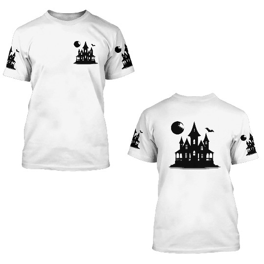 Full Moon Halloween Midnight Children's Haunted 3D T Shirts