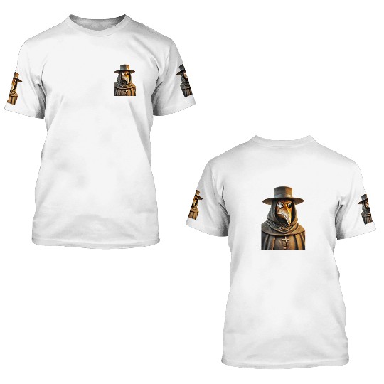 Golden Plague Doctor 3D T Shirts