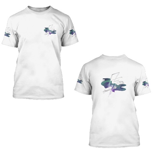 Electric Aurora: Lightning Meets Northern Lights 3D T Shirts