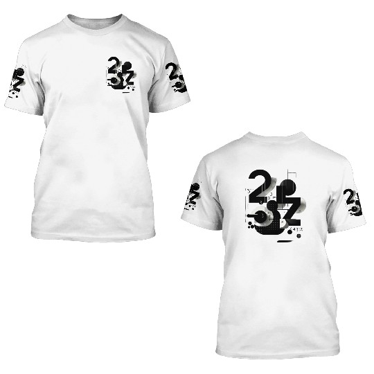Abstract Lucky number 2 3D T Shirts