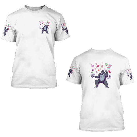 Gorilla candy 3D T Shirts